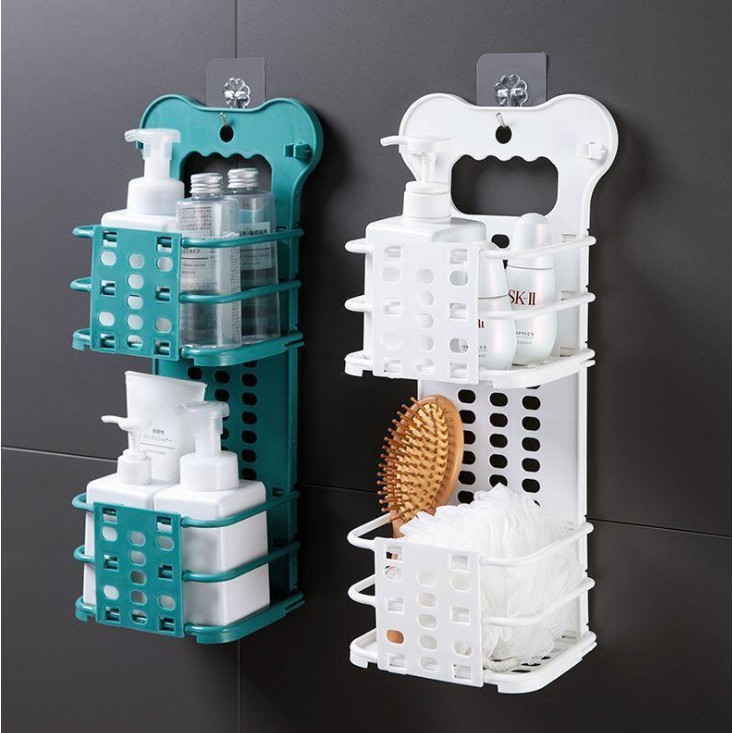 KỆ TREO 2 TẦNG ĐA NĂNG DÙNG TRONG NHÀ TẮM, NHÀ BẾP - GIỎ TREO 2 TẦNG CHỊU LỰC LÊN ĐẾN 30 KG HÚT CHÂN KHÔNG CỰC CHẮC