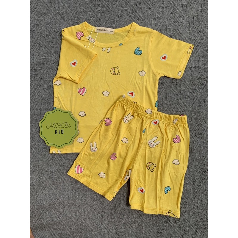 BỘ CỘC TAY SIZE ĐẠI THUN LẠNH MINKYMOM HOẠ TIẾT NHÀ- CỪU CHO BÉ TỪ 19 -26kí