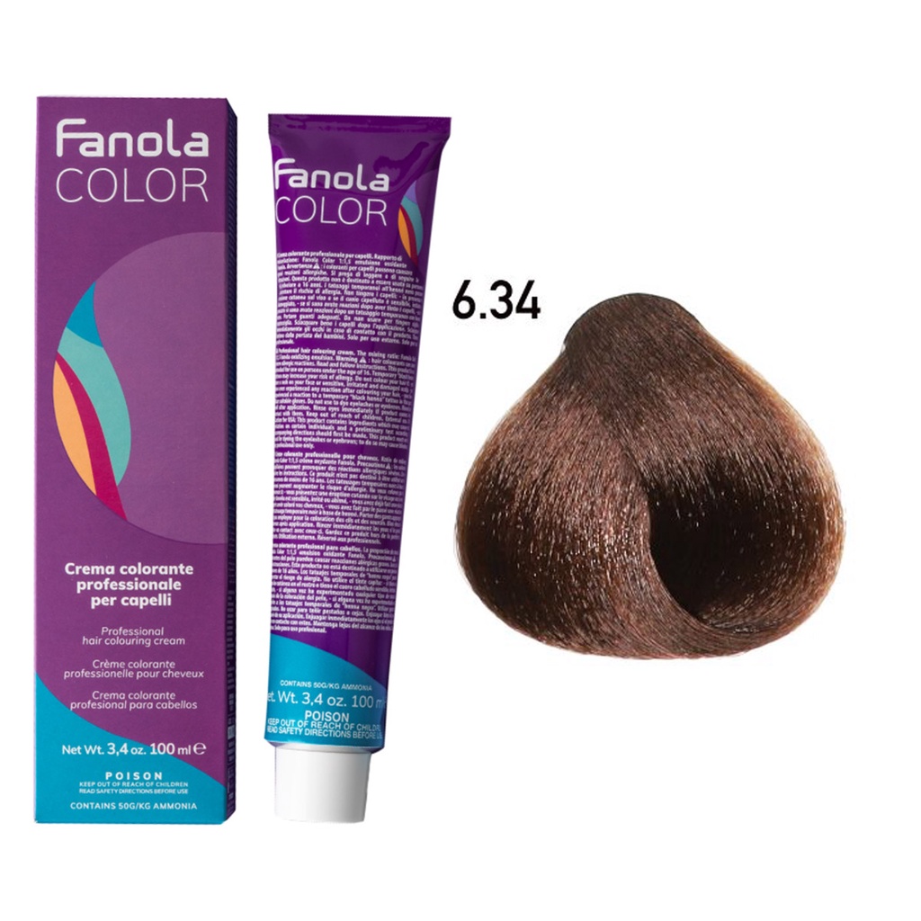 Màu nhuộm Fanola Golden Copper 100ml + Oxy 100ml + Chén cọ nhuộm I Made In Italia