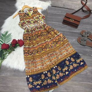 Đầm maxi hoa xẻ đùi