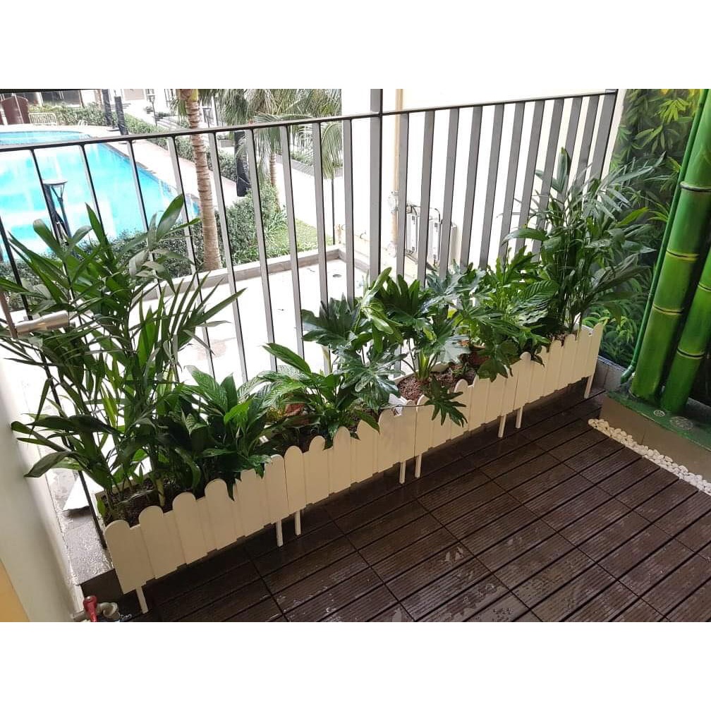 Chậu trồng cây gỗ nhựa composite 90*25*25cm