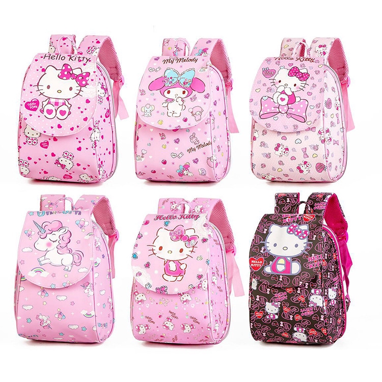 Ba Lô Thiết Kế Hình Kỳ Lân Hello Kitty Xinh Xắn Dành Cho Học Sinh