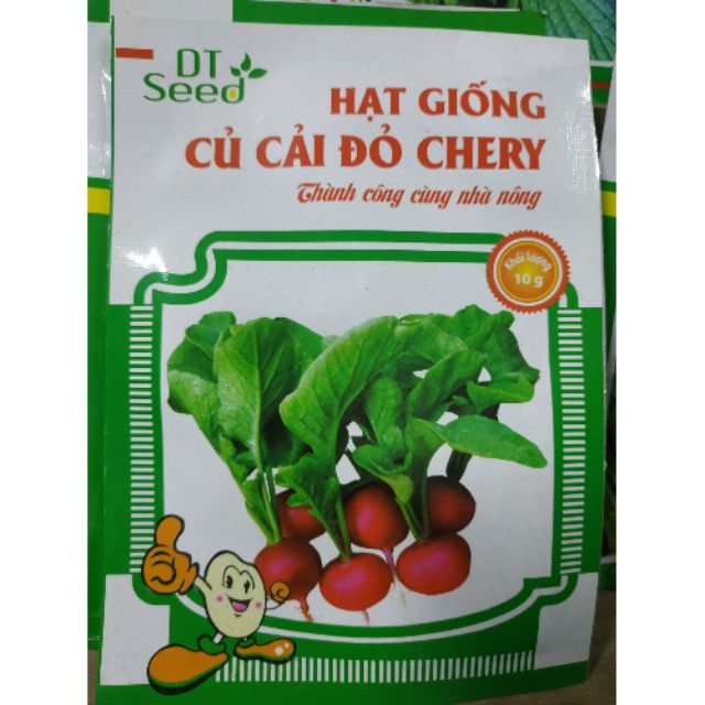 Hạt giống củ cải đỏ cherry -  Rau củ quả trồng tại vườn, sân thượng, nông trang, ban công