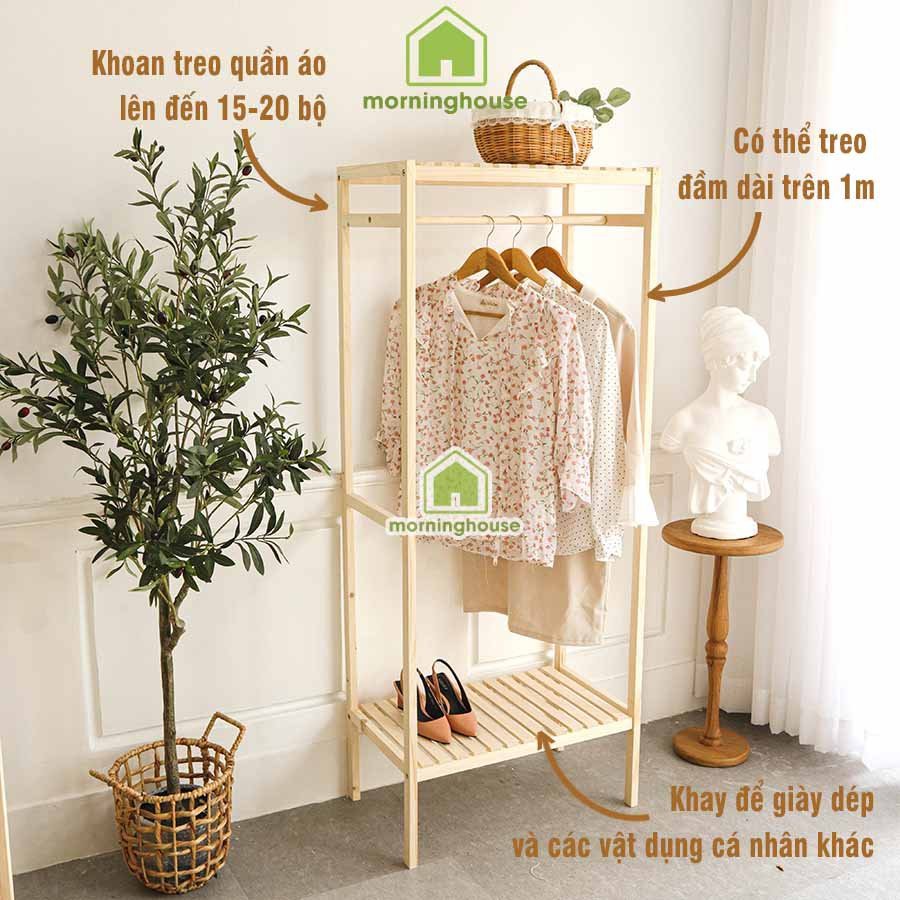 [Mã LIFEBKM1 giảm 10% tối đa 1 triệu đơn từ 500k] Tủ Treo Quần Áo Gỗ Morning House 50x150 cm.