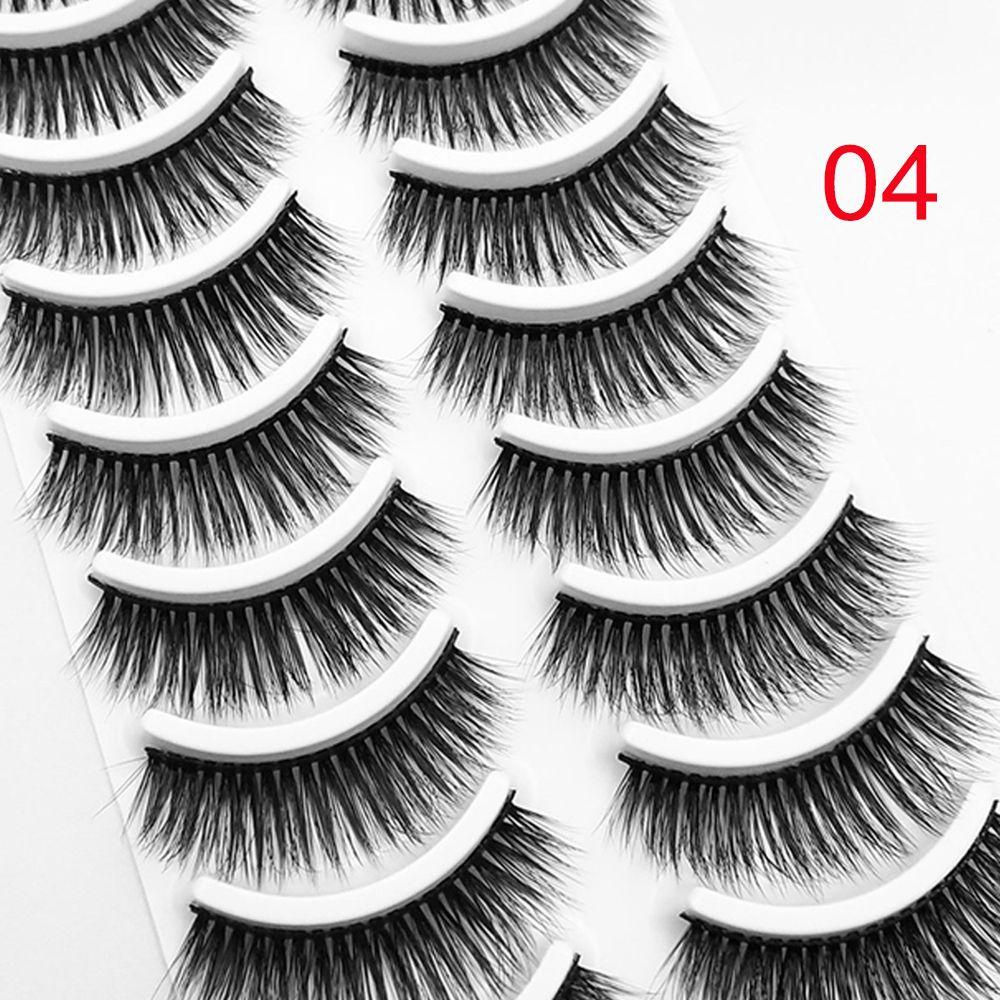 Bộ 10 Cặp Lông Mi Giả Nhiều Lớp Dài Tự Nhiên