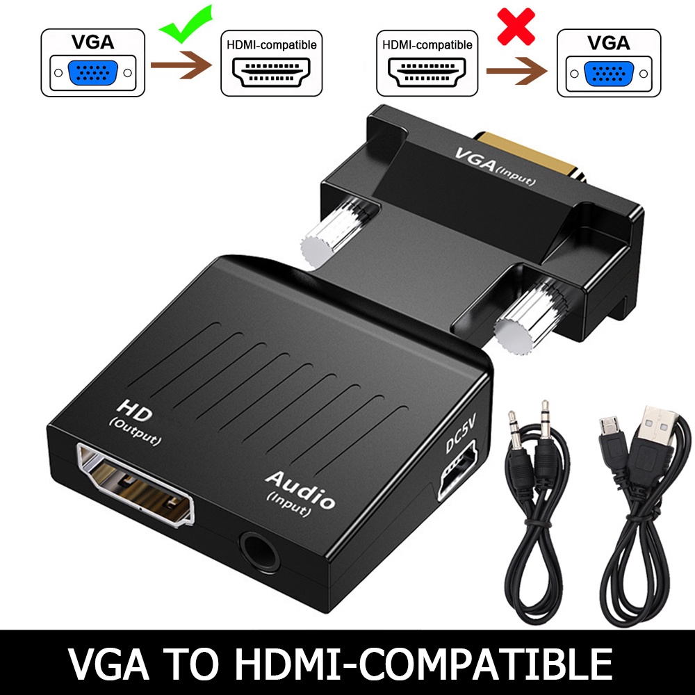 Bộ ChuyểN VGA Sang HDMI HD 1080P Cho PC / Laptop / MáY ChiếU / HDTV