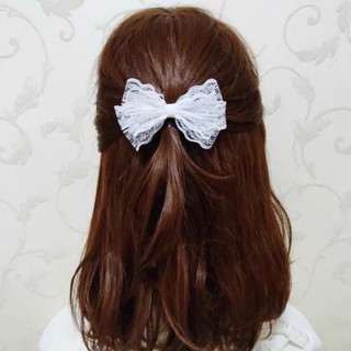 Kẹp tóc nơ ren / Cài tóc nơ ren tiểu thư (Các mẫu)
