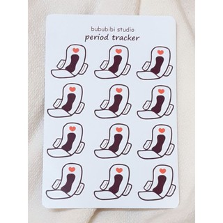 Tờ Bullet Journal sticker: Period tracker