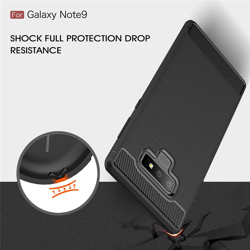 Ốp điện thoại TOPEWON dẻo sợi carbon thời trang cho Samsung Galaxy Note 9