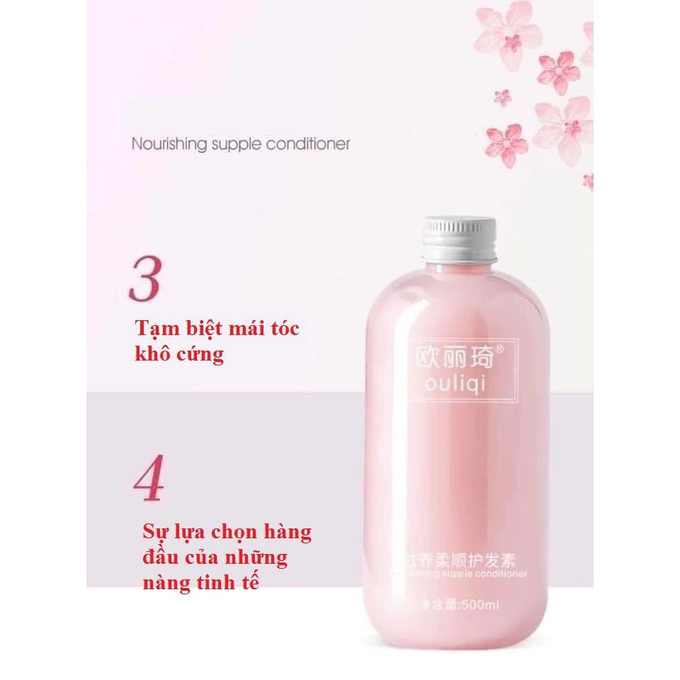 [VIP] Combo Dầu Gội Đầu Dầu Gội Xả Ouliqi Cho Mái Tóc Suôn Mượt Và Óng Ả 500Ml