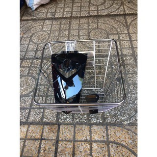 Rổ xe sirius 3 món inox có bas nạ