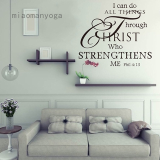 Giấy Dán Tường Chữ Tiếng Anh I Can Do All Things Trang Trí Phòng Ngủ Mới
