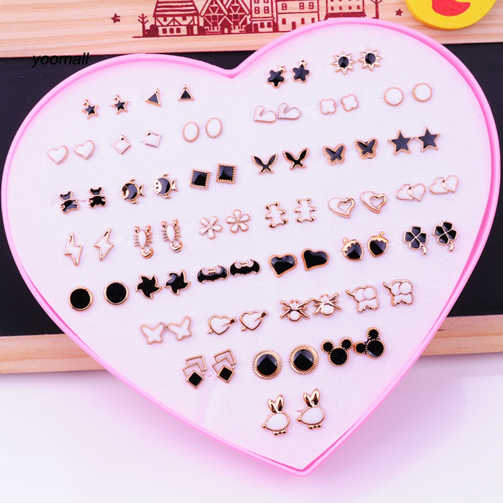 Set 36 Đôi Khuyên Tai Hình Động Vật Lấp Lánh