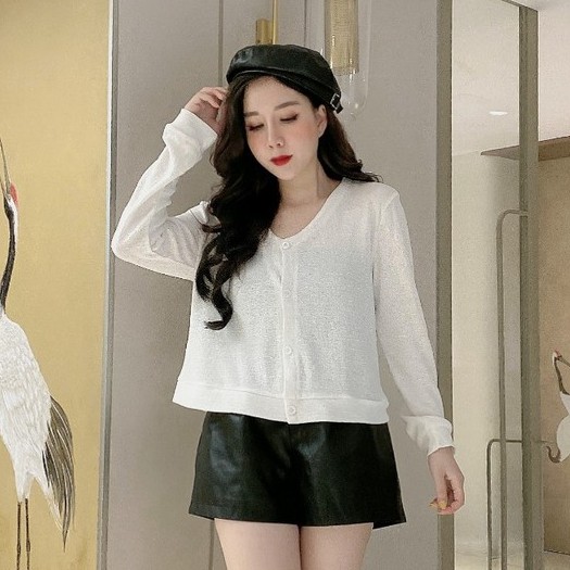 áo khoác nữ cadigan len mỏng xinh xắn