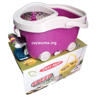 Cây lau nhà 360 độ đa năng Thái Lan Easy Mop Speed Turbo 4x4 có đạp chân trợ lực