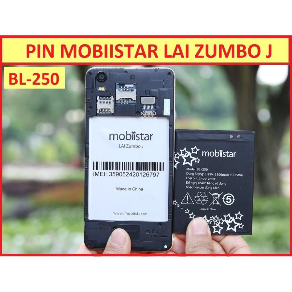 [Hàng Mới Về] PIN MOBIISTAR LAI ZUMBO J BL-250 ZIN HÃNG