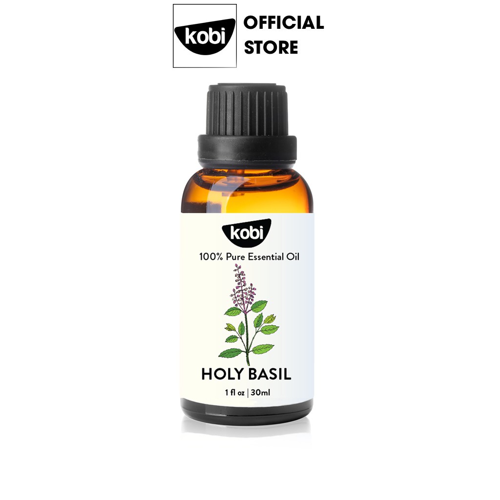 Tinh dầu Hương nhu Kobi Holy basil essential oil giúp đuổi muỗi, khử mùi, làm thơm phòng - 10ml