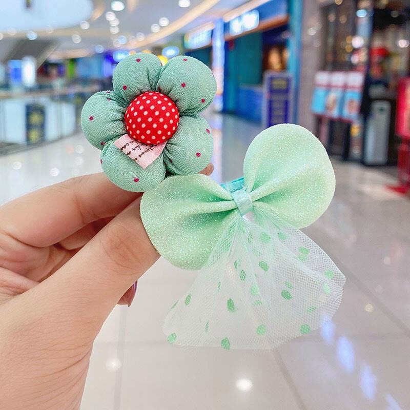 Set 8 Kẹp Tóc Nơ Xinh Xắn Cho Bé Gái