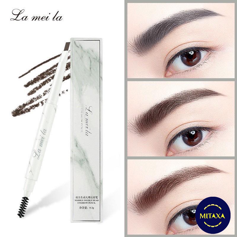 Chì Kẻ Mày 2 đầu Vân Đá Lameila , mẫu mới chống nước lâu trôi Hàng Nội Địa Trung