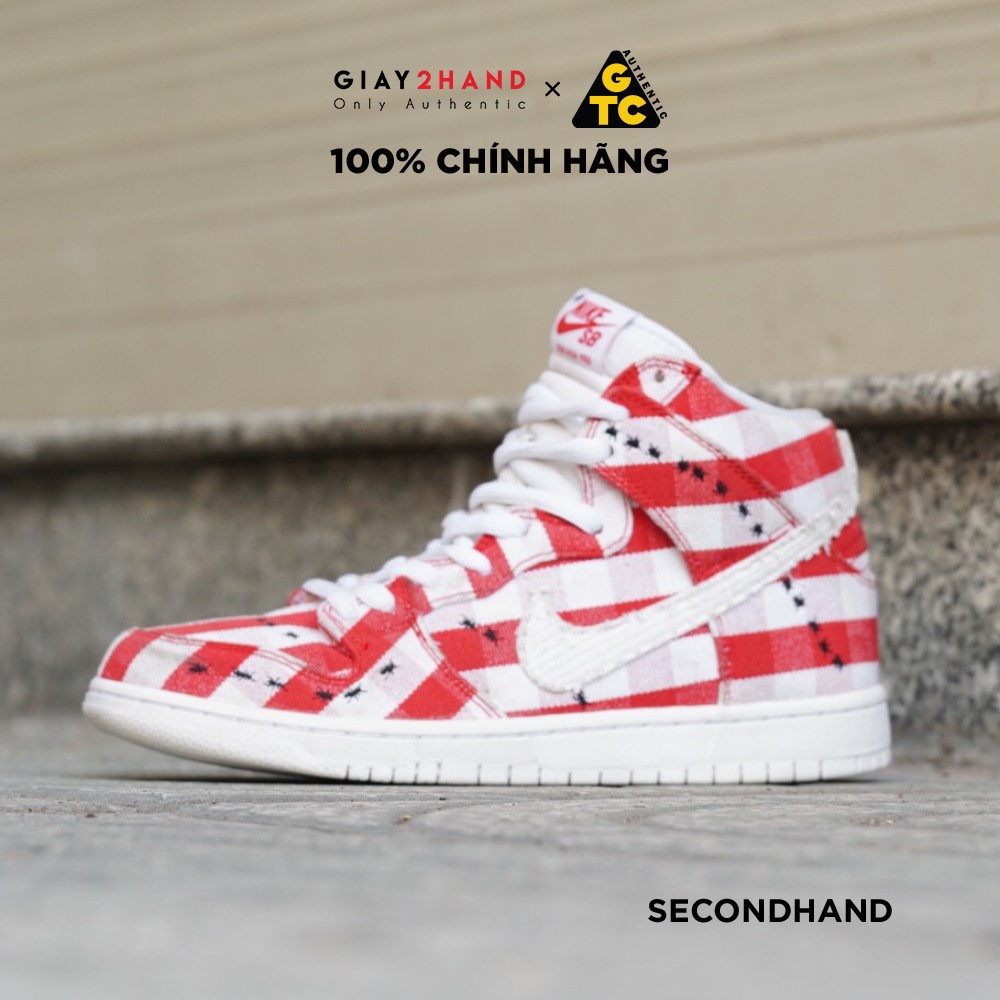 [2hand] Giày Thể Thao NIKE SB DUNK HIGH PICNIC 305050-610 GIÀY CŨ CHÍNH HÃNG