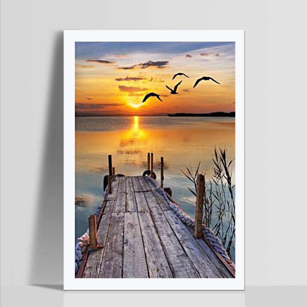 Bộ tranh đính đá 5D tự làm họa tiết biển bắt mắt