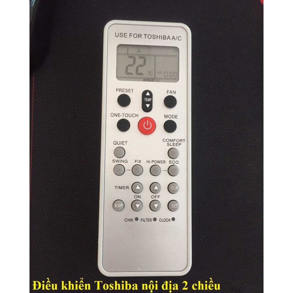 REMOTE MÁY LẠNH ,ĐIỀU KHIỂN ĐIỀU HÒA TOSHIBA NỘI ĐỊA 2 CHIỀU