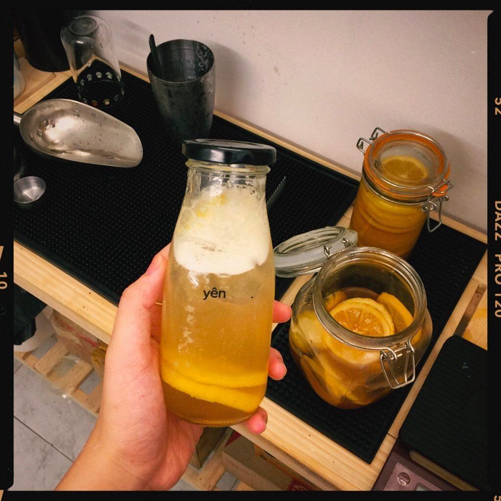 Bình "Yên" thuỷ tinh nhỏ 310ml - Quà tặng văn vở