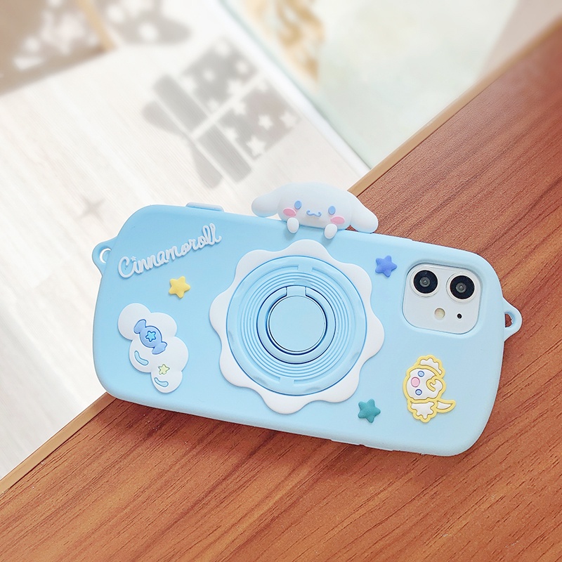 Ốp Điện Thoại Silicon Mềm Chống Sốc Hình Chú Chó Cinnamoroll 3D Cho iPhone 13 12 11 Pro Max XR XS Max X 7 8 6 6s Plus