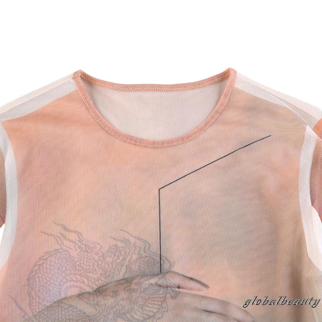 Bodysuit Tay Dài Cổ Thuyền In Họa Tiết 3D Thời Trang Cho Nữ Size S/M/L | BigBuy360 - bigbuy360.vn