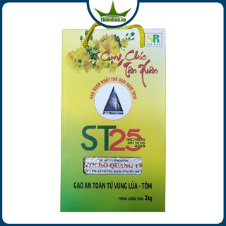 Gạo Lúa Tôm ST25 chính hãng ông CUA hộp 2kg