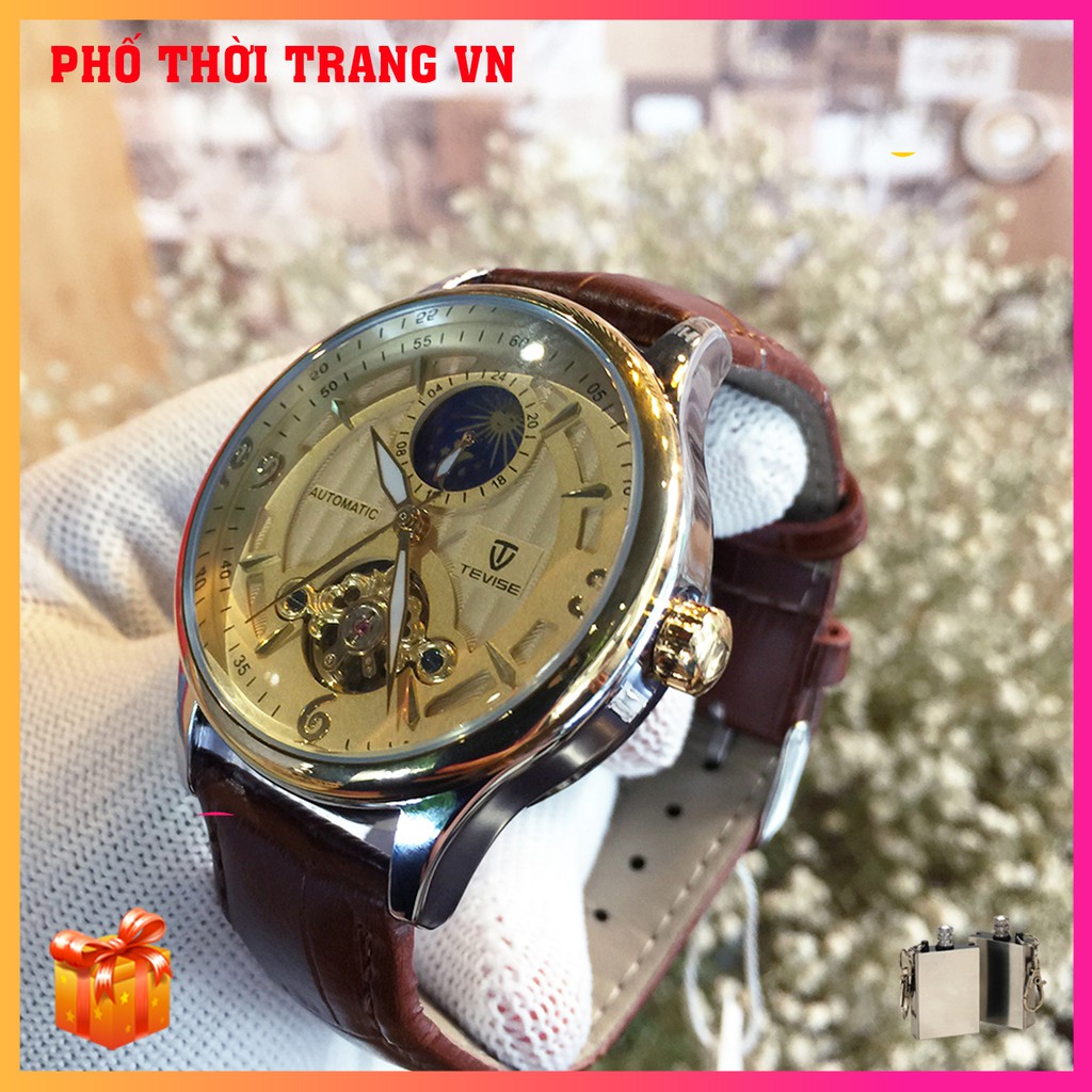 Đồng hồ nam Tevise T820 Automatic, full box và thẻ bảo hành 3 năm, chống xước , chống nước, dây da cao cấp | BigBuy360 - bigbuy360.vn