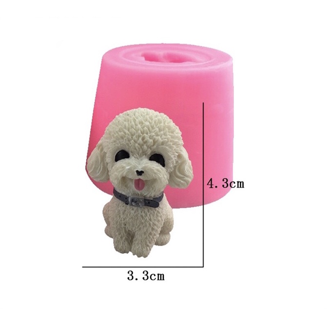 Khuôn Silicone Động Vật Chó Ngồi