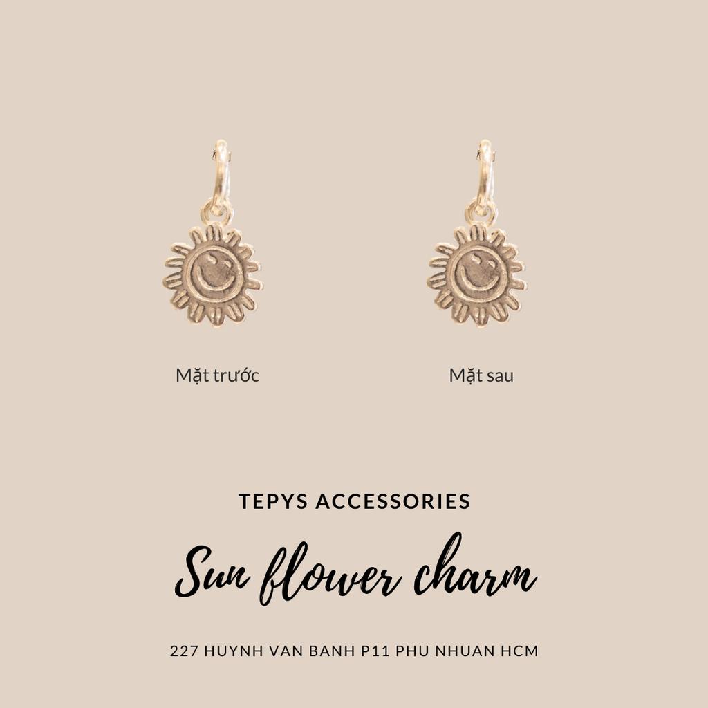 Mặt dây chuyền, charm mix vòng bạc 925 cao cấp hình HOA MẶT TRỜI HOA HƯỚNG DƯƠNG Tepys - CST205