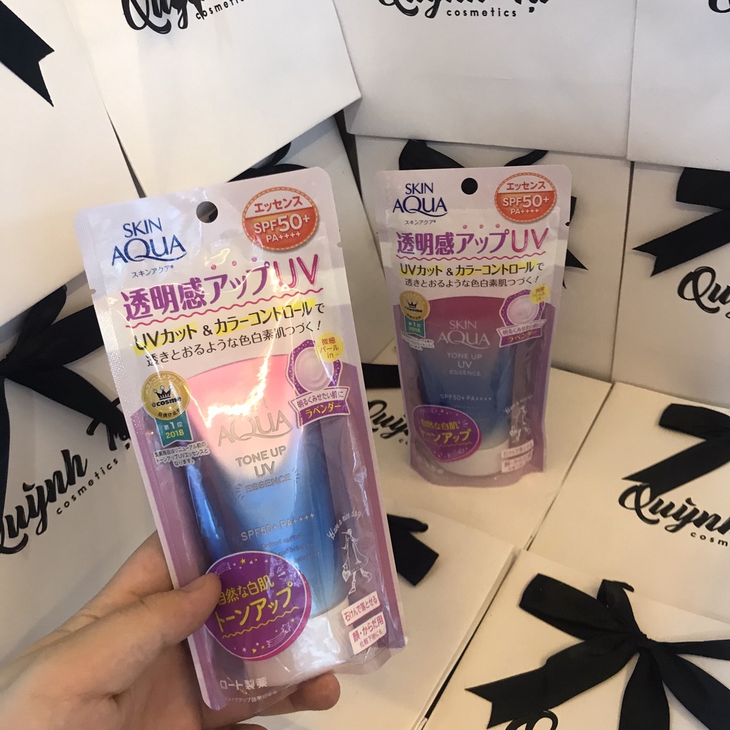 Kem Chống Nắng Skin Aqua 💥Freeship💥 Chống Nắng Dạng Sữa Kiềm Dầu Nâng Tông SP3