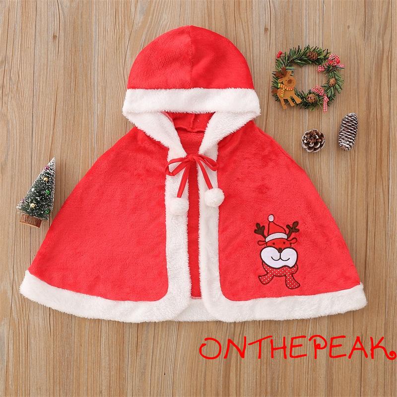 Áo choàng ông già Noel dễ thương cho bé gái