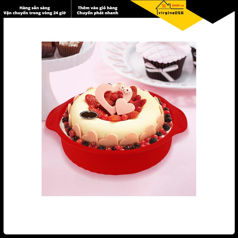 Virgina056 11.42inch Round Shape 3D Silicone Baking Cake Mold DIY Pan Tray