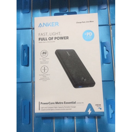 Pin Sạc Dự Phòng Tích Hợp Cổng USB Type-C In/Out Hỗ Trợ Power Delivery PD Anker Essential 20000mAh PD - A1281