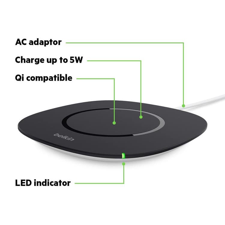 ĐẾ SẠC KHÔNG DÂY BELKIN BOOST UP QI WIRELESS CHARGING PAD (5W) F8M747BT