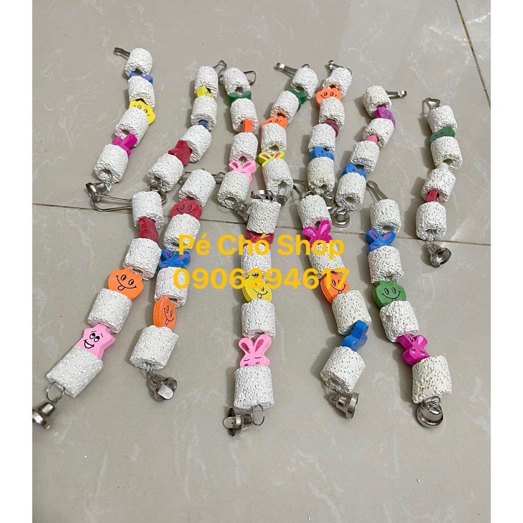 Dây bánh mài răng cho thú cưng hình mặt cười nhiều màu sắc.