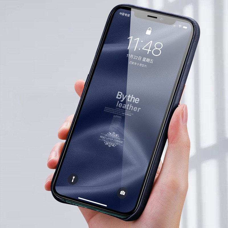 Ốp Điện Thoại Da Thật Sang Trọng Cho iphone 11 11 pro max x xr xs max