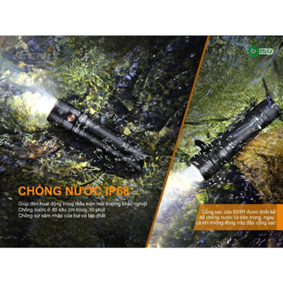 Đèn pin FENIX E28R (1500 Lumens) chiếu xa 200 mét