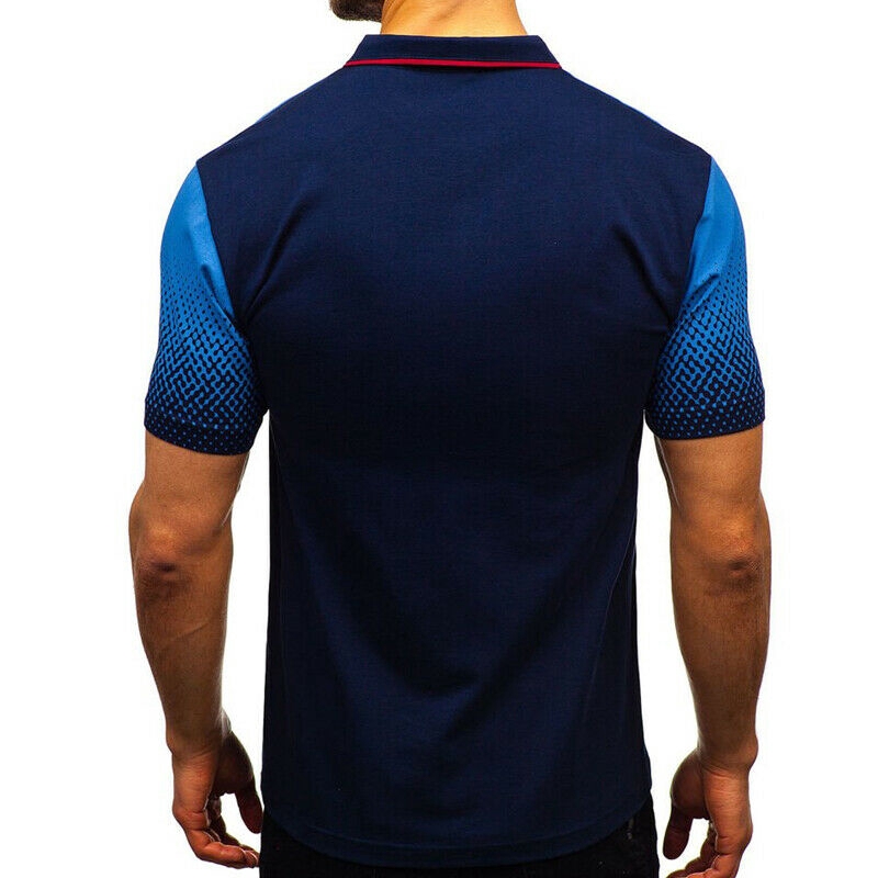 Áo thun polo nam ngắn tay cổ chữ V dáng ôm