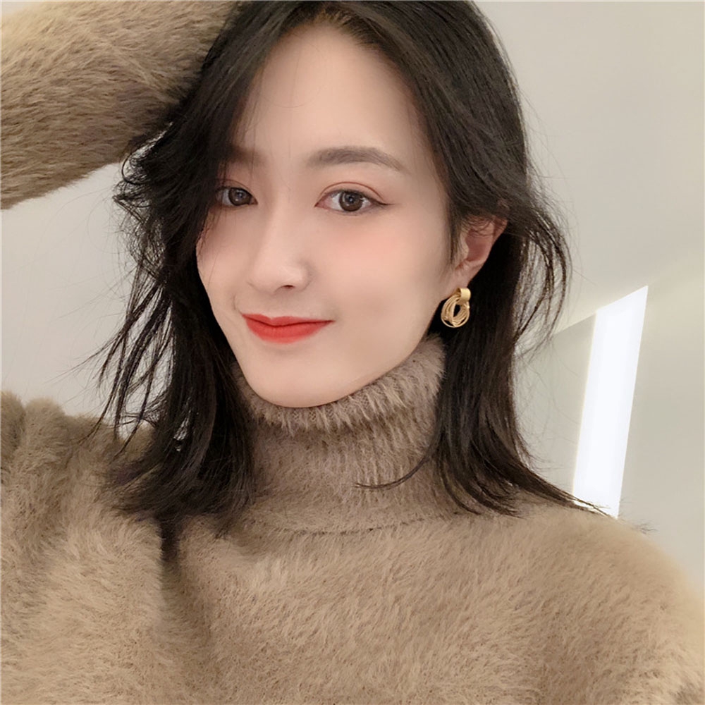 MXGOODS Party Small Women Girl Round Earrings