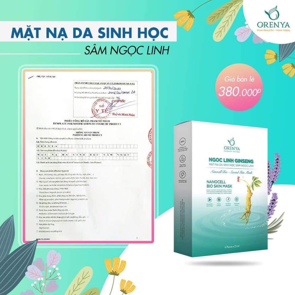 Mặt Nạ Da Sinh Học Sâm Ngọc Linh – Ngoc Linh Ginseng Second Skin Mask