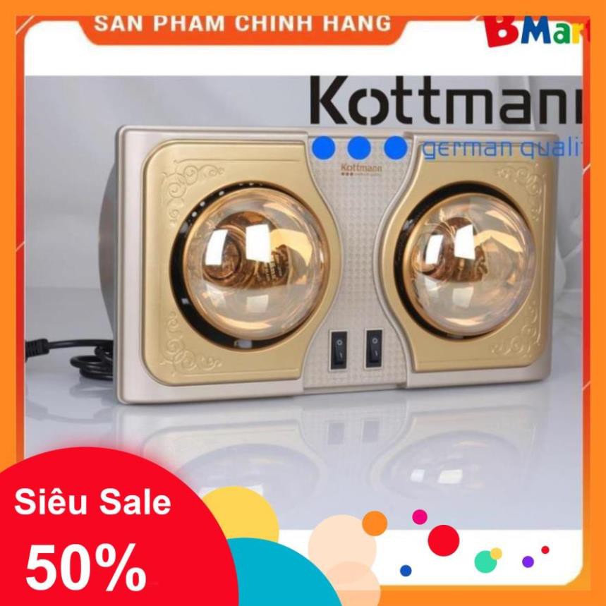 [FreeShip] Đèn sưởi 2 bóng Kottmann K2B-H | K3B-H | K2BQ | K3BQ - Hàng cao cấp chính hãng, BH 3 năm  - BM NEW