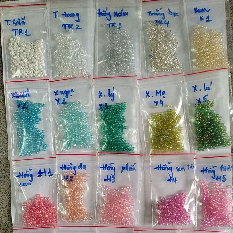 25 gam hạt cườm 3mm nhiều màu