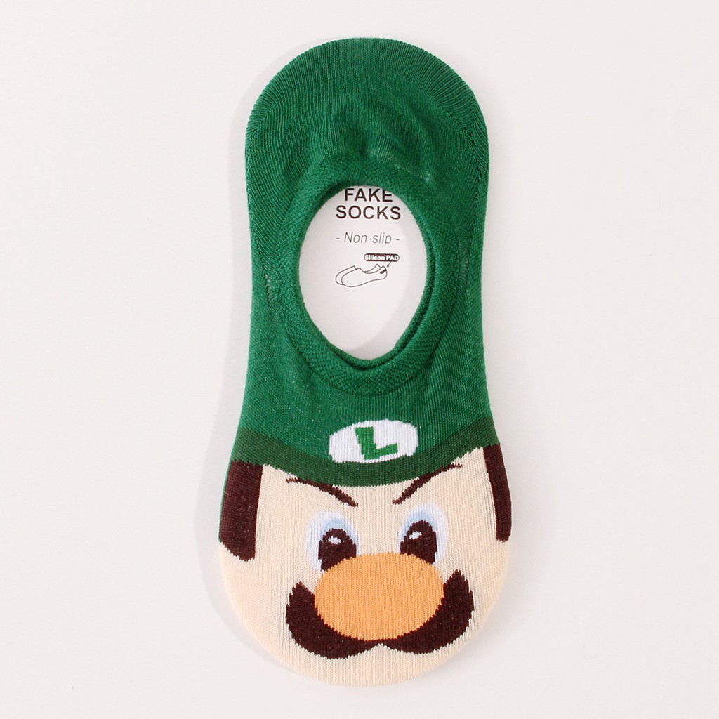 Vớ cotton có cổ ngắn in họa tiết hoạt hình dễ thương dành cho nữ