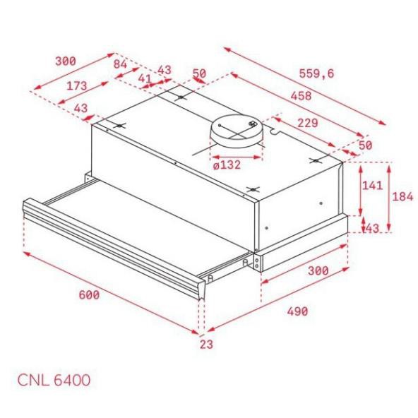 MÁY HÚT MÙI ÂM TỦ 60CM TEKA CNL 6400 BK BLACK,CAM KẾT HÀNG LOẠI 1