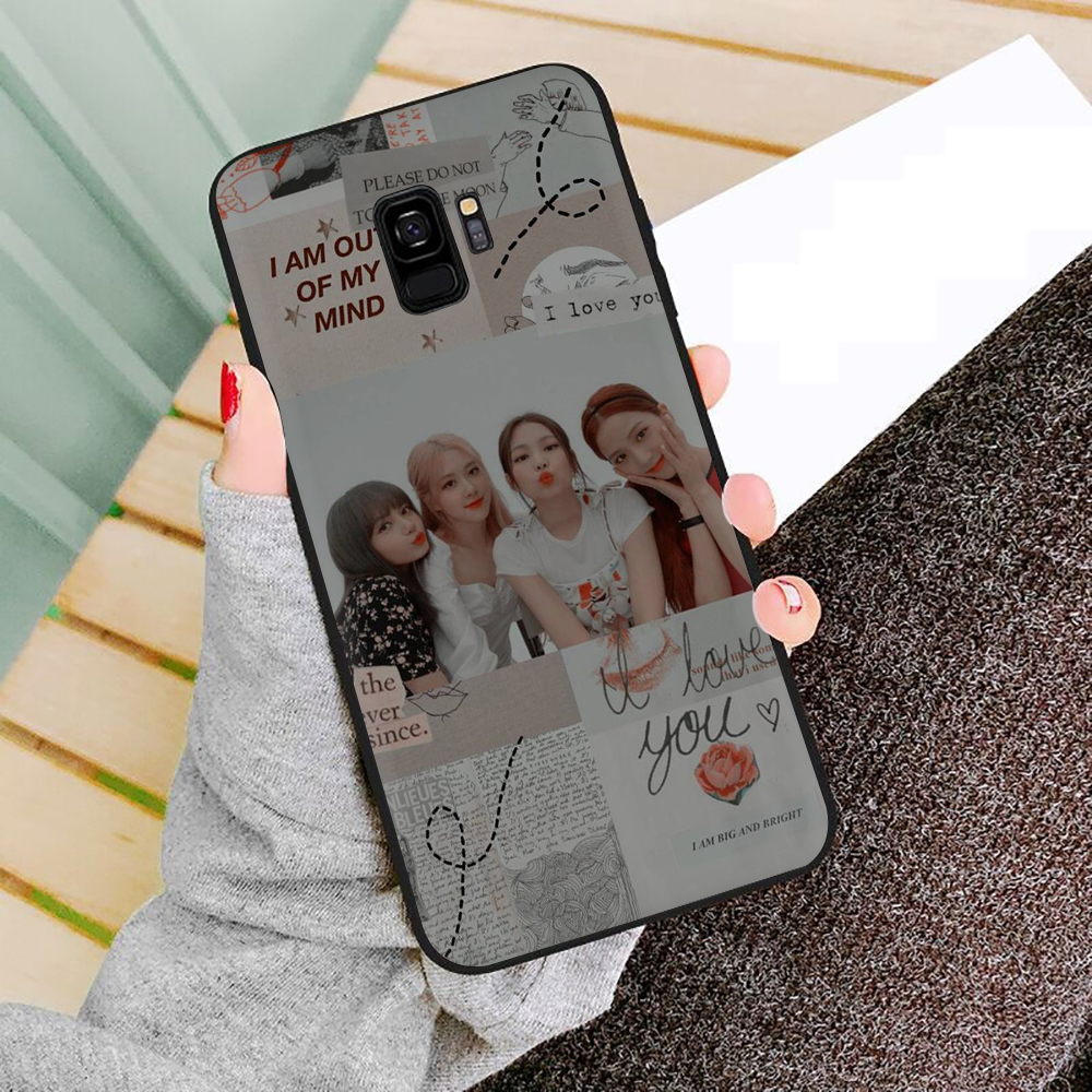 Ốp Điện Thoại Tpu Dẻo Màu Đen In Hình Nhóm Nhạc Hàn Quốc Blackpink Cho Samsung S7 S8 S9 S7 Edge S8 Plus