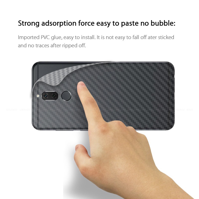 Carbon Fiber Back Film For Xiaomi Mi Note 10 10T 10 9T Pro Lite POCO X3 NFC Anti-Fingerprint Screen Protector Rear Fibre Protective Sticker